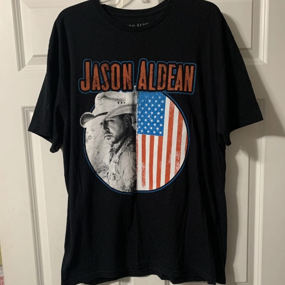 Black Jason Aldean Graphic T-Shirt